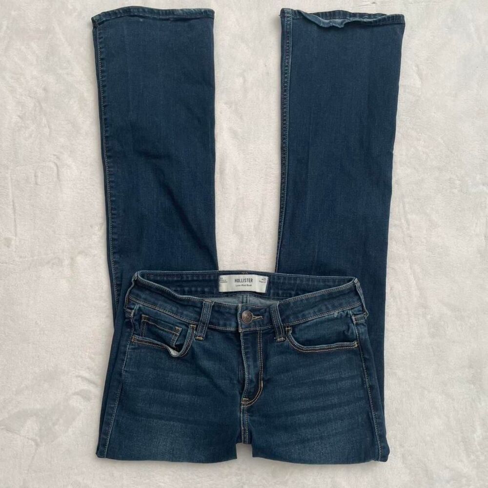 Hollister Lowrise Bootcut Jeans Women's 4R Bella Swan 2000s Dark Wash Y2K